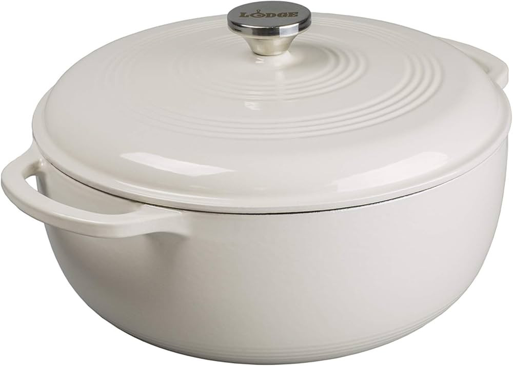 Lodge 7.5 Quart Enameled Cast Iron Dutch Oven with Lid – Dual Handles – Oven Safe up to 500°... | Amazon (US)