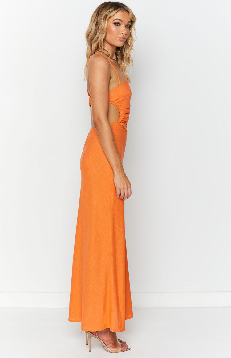 Lene Orange Maxi Dress | Beginning Boutique (US)