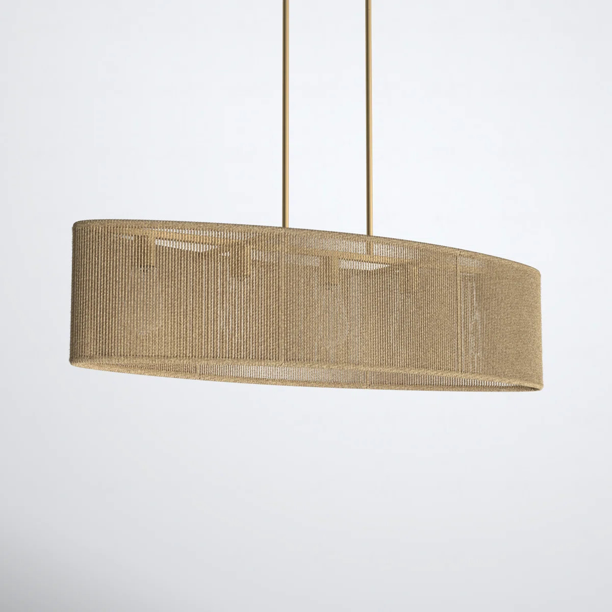 Jonah 5 - Light Oval Chandelier In Warm Brass And Rope | Wayfair North America