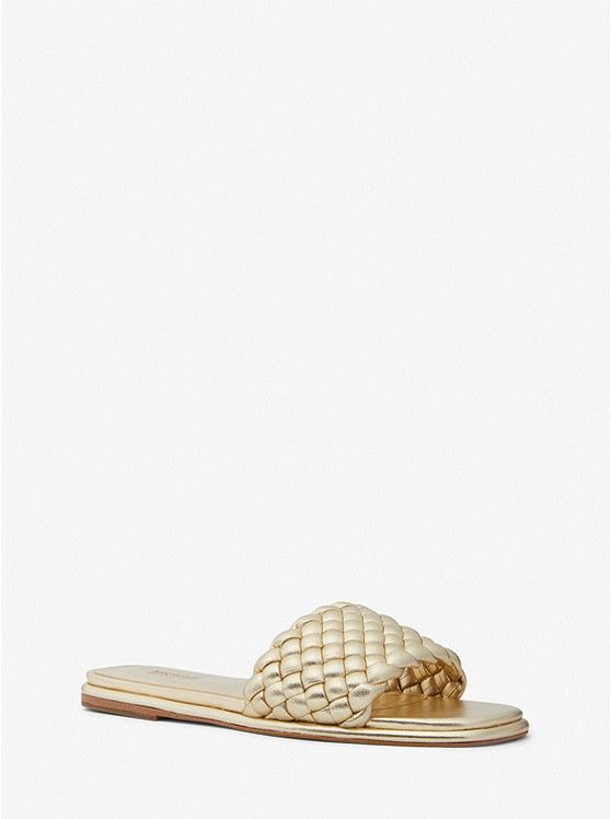 Amelia Metallic Braided Slide Sandal | Michael Kors (UK)