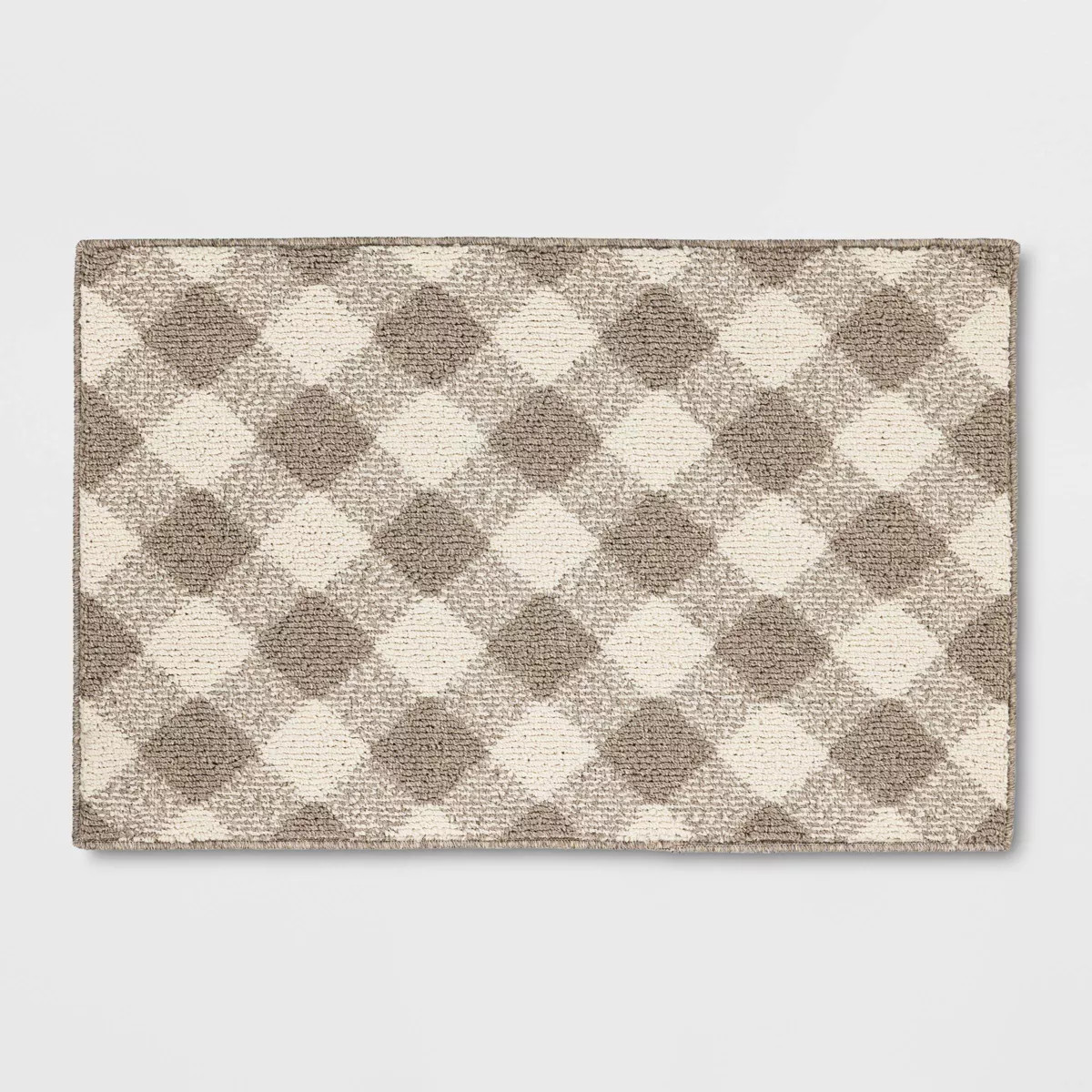 Gingham Washable Rug Heathered Gray/Ivory - Threshold™ | Target