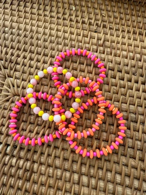 Calypso Stack (5 Bracelets) - Pink bracelet / Pink | Smith and Co. Jewel Design