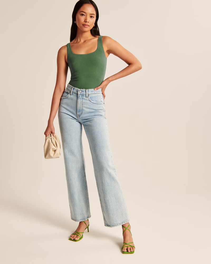 Women's Cotton Seamless Fabric Tank Bodysuit | Women's New Arrivals | Abercrombie.com | Abercrombie & Fitch (US)