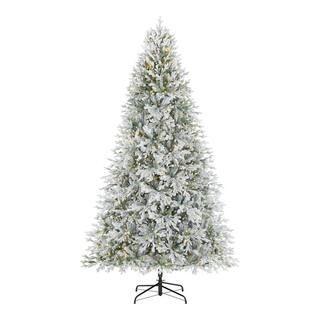 9 ft Kenwood Fraser Flocked Christmas Tree | The Home Depot