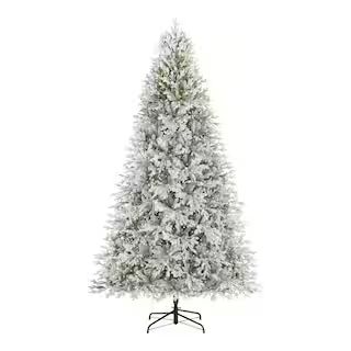 Home Decorators Collection 9 ft Kenwood Fraser Flocked Christmas Tree 21HD10010 - The Home Depot | The Home Depot