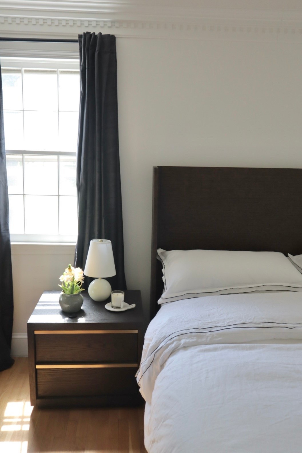 A bedroom makeover slowly coming together . These IKEA Sanela curtains are dark grey..

#LTKMothersDay #LTKHome #LTKselfcare