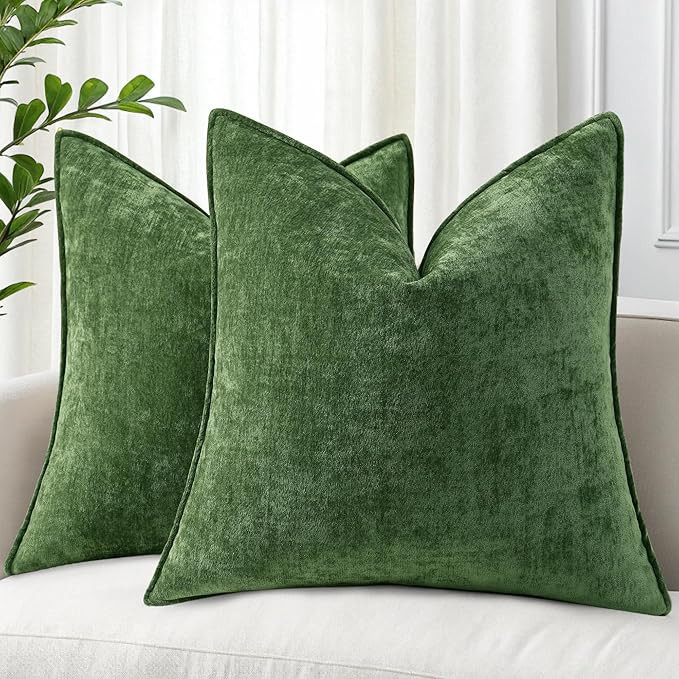 decorUhome Spring Couch Throw Pillow Covers 18x18 Set of 2, Decorative Soft Velvet Modern Cozy Ch... | Amazon (US)