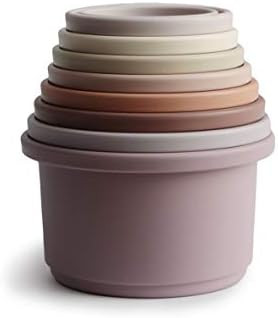 mushie Stacking Cups Toy | Made in Denmark (Petal) | Amazon (US)