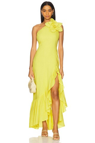 Yumi Kim Rocky Dress in Chartreuse Linen from Revolve.com | Revolve Clothing (Global)