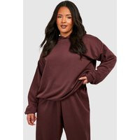 Womens Plus Basic Oversized Hoodie - Brown - 24 | boohoo (US & Canada)