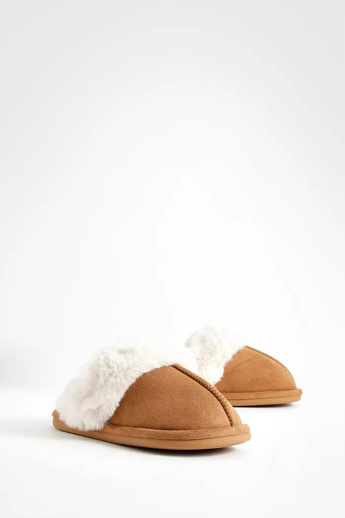 Fluffy Faux Fur Mule Slipper | Boohoo.com (UK & IE)