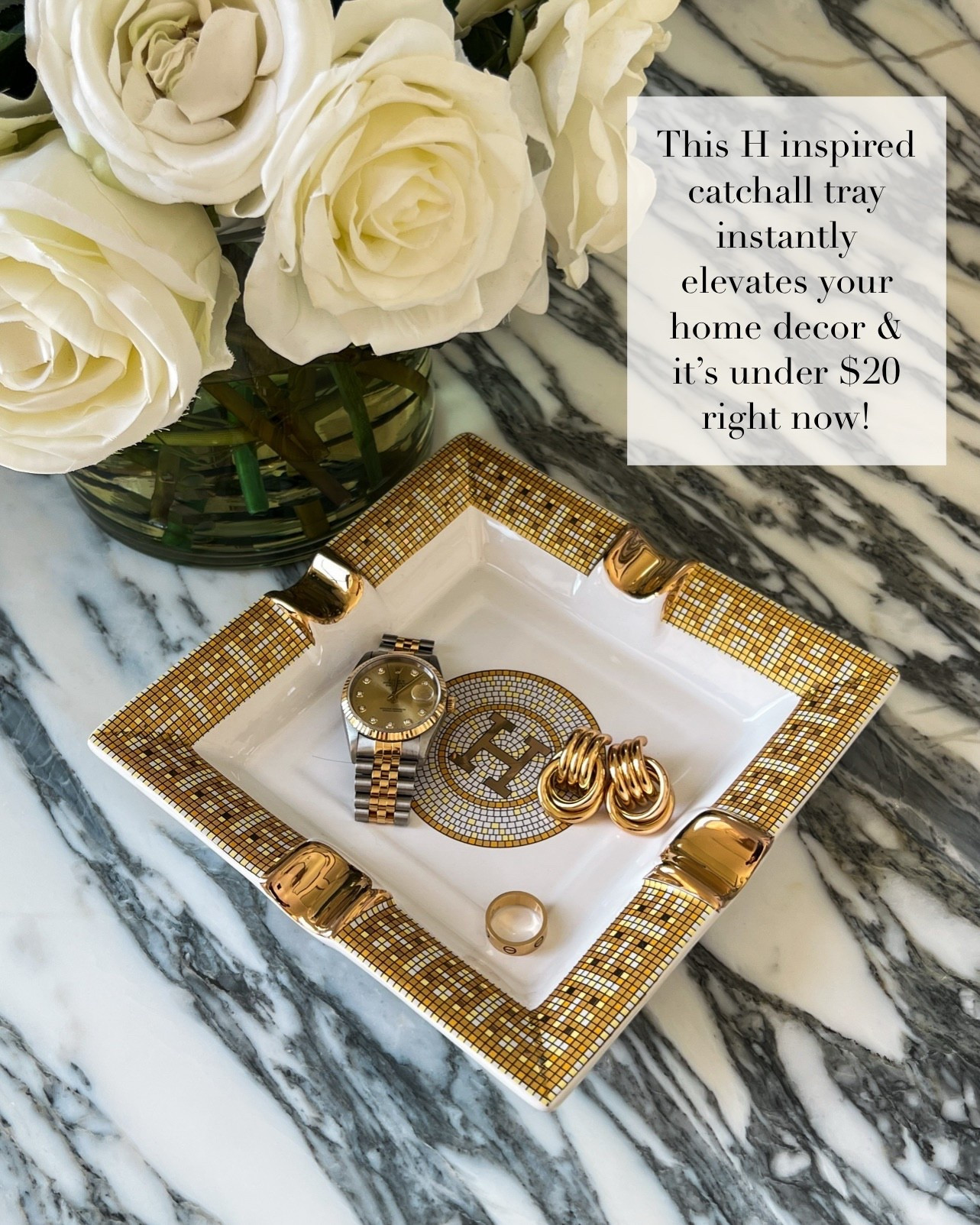 Amazon home decor
This Hermes inspired tray makes for a great catchall. It can hold jewelry, hair clips and more. 

#LTKdayinmylife #LTKHome #LTKSaleAlert