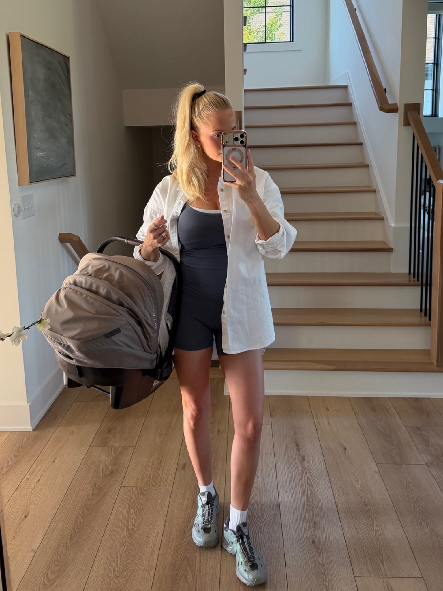 SIZE: medium in tank, bra, & shirt, 6 in shorts, shoes run tts! #kathleenpost

Workout wear, walking outfit, postpartum outfit, newborn phase

#LTKmomlife #LTKfitnessgoals #LTKBaby