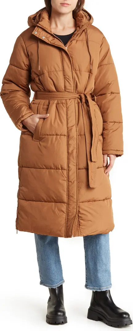 Long Belted Puffer Jacket | Nordstrom Rack