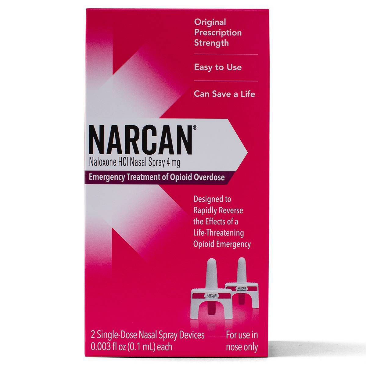 NARCAN Nasal Spray 4mg Single Dose Opioid Overdose Emergency Treatment - 2ct | Target