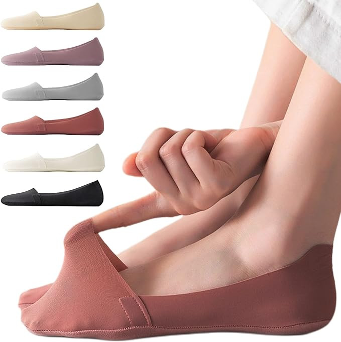 Lomitract Thin No Show Socks (Women 5-12), Made of Ice Silk Surface on the Surface & Cotton on th... | Amazon (US)