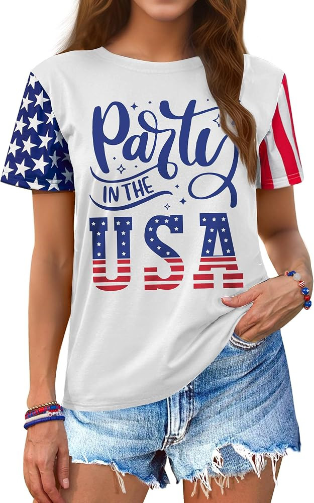 For G and PL Women Fourth of July Top Amazon Fourth of July Outfit Fourth of July Outfits Amazo | Amazon (US)