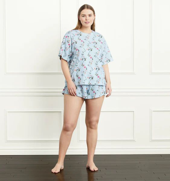 The Gemma Sleep Shorts - Pond Floral | Hill House Home