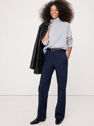 High-Rise Modern Straight Refined Pant | Banana Republic (US)
