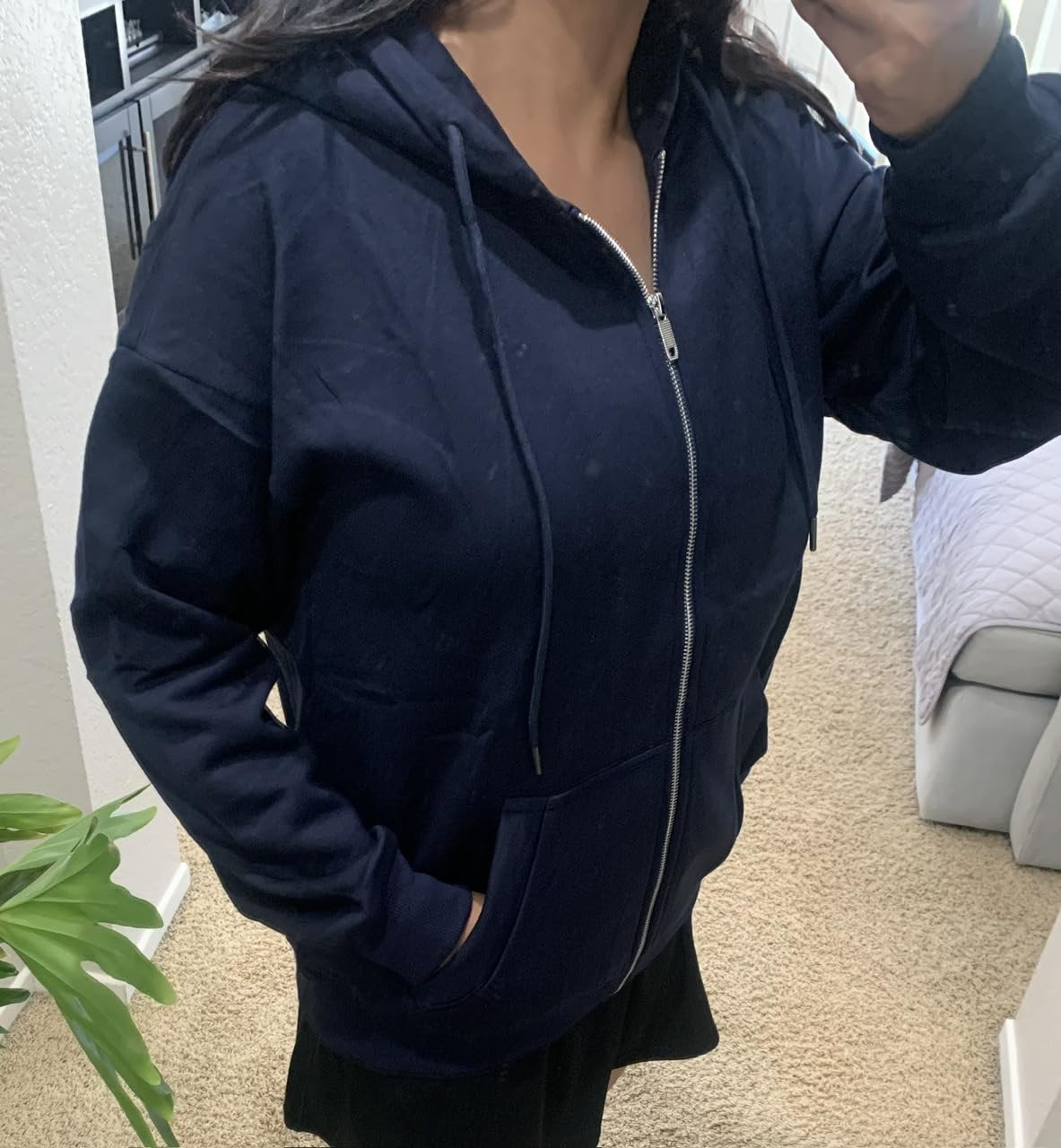 Zeagoo Women's Oversized Zip Up Hoodies Fleece Jacket Casual 2024 Fall Winter Sweatshirts Drawstr... | Amazon (US)