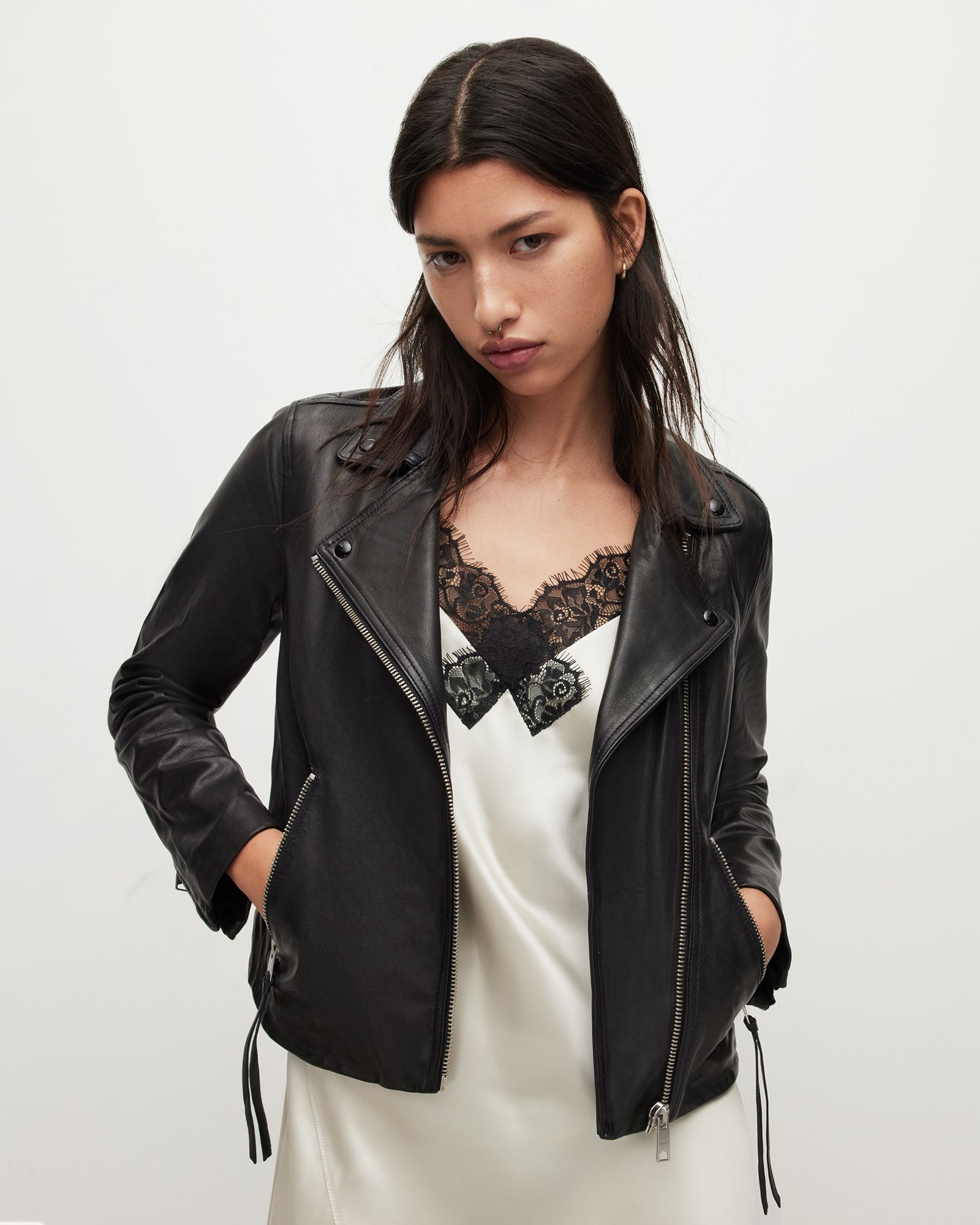 Dalby Leather Biker Jacket | AllSaints US