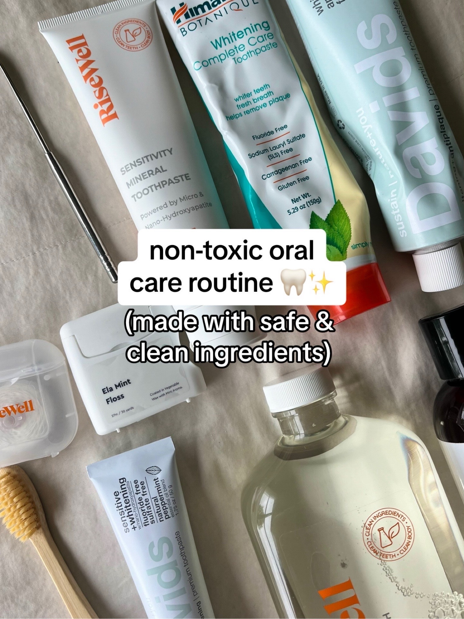 Non-toxic oral care (100% clean + fluoride free)