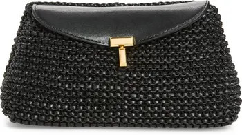 TOTEME Mini T-Lock Knit Leather Clutch | Nordstrom | Nordstrom
