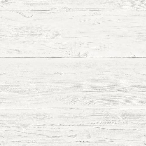A-Street Prints Colleen Washed Boards White Wallpaper | DecoratorsBest | DecoratorsBest