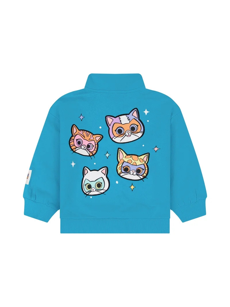 Super Kitties Toddler Girl Quarter Snap Pullover, Sizes 12 Months-5T | Walmart (US)