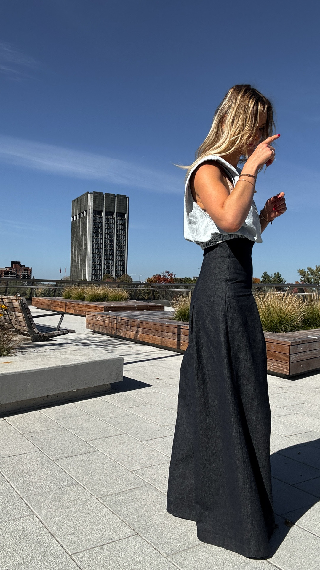 Canadian tuxedo but dress it up
Denim on denim

Top is old Zara
Pants are new Zara (Sept 2025) 0340/244/407 wearing a medium 