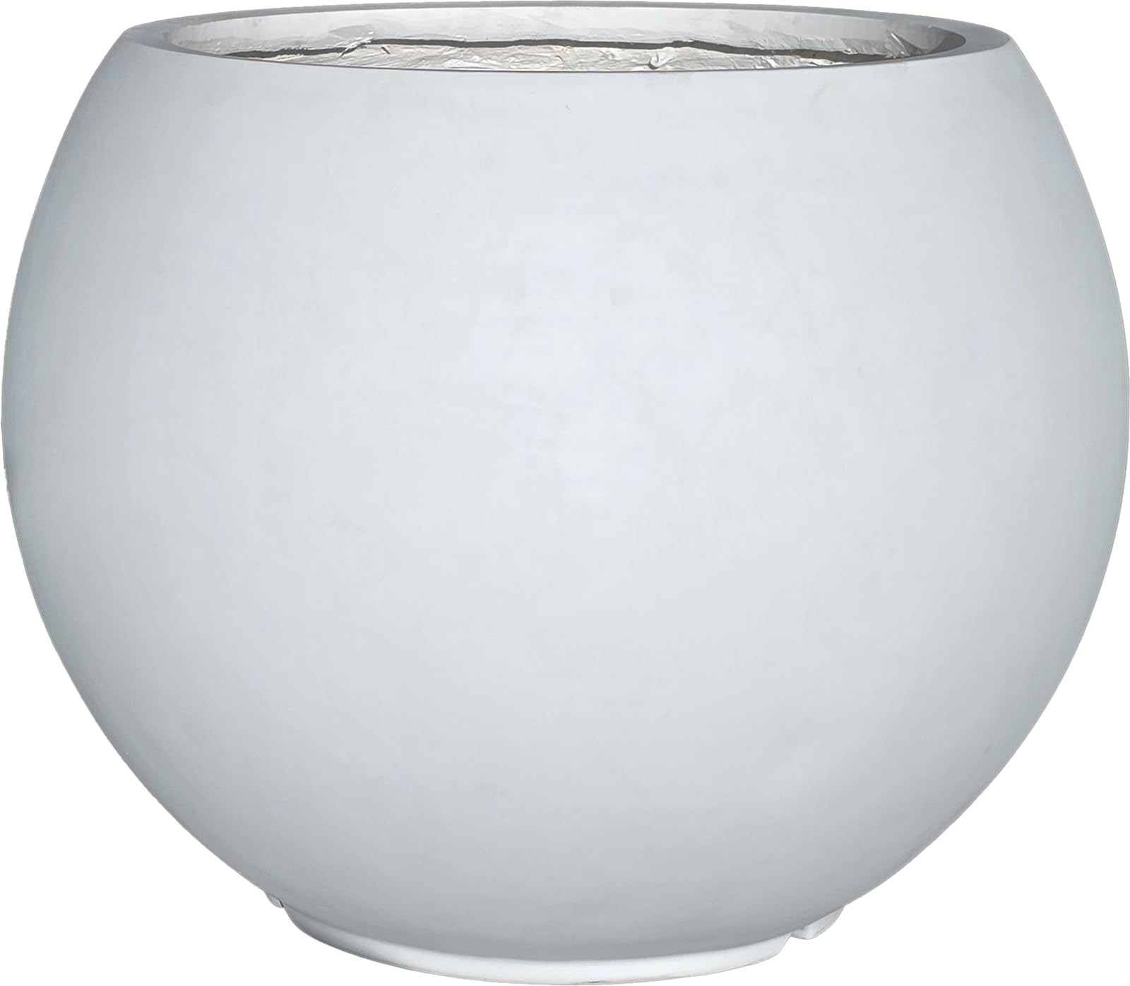 17 H x 21" Dia (15" Pot Opening) Round Fiberstone Planter with Drainage Hole, White, Indoor/Outdo... | Amazon (US)