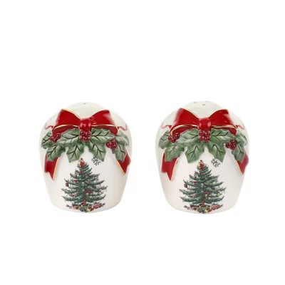Spode Christmas Tree Ribbons Salt & Pepper Shaker Set (2-Piece)- Holiday Kitchen & Table Décor, Festive Home Accent, Christmas Gift/Stocking Stuffer | Target