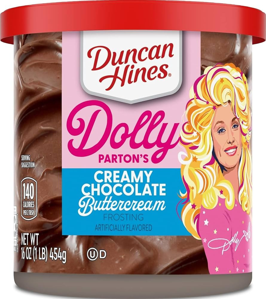 Duncan Hines Dolly Parton's Chocolate Buttercream Cake Frosting, 16 oz. | Amazon (US)