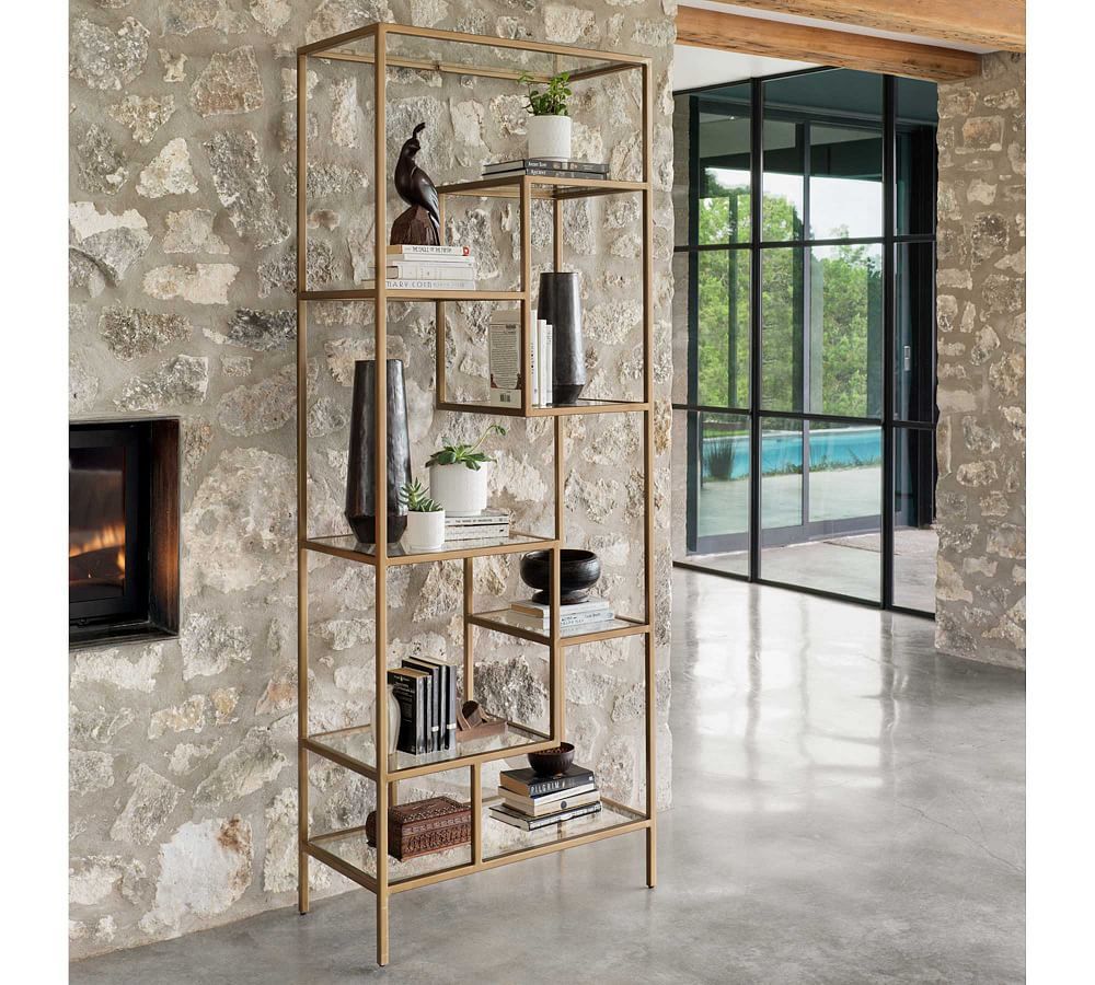 Monsarrat Glass Etagere Bookcase (31.5") | Pottery Barn (US)