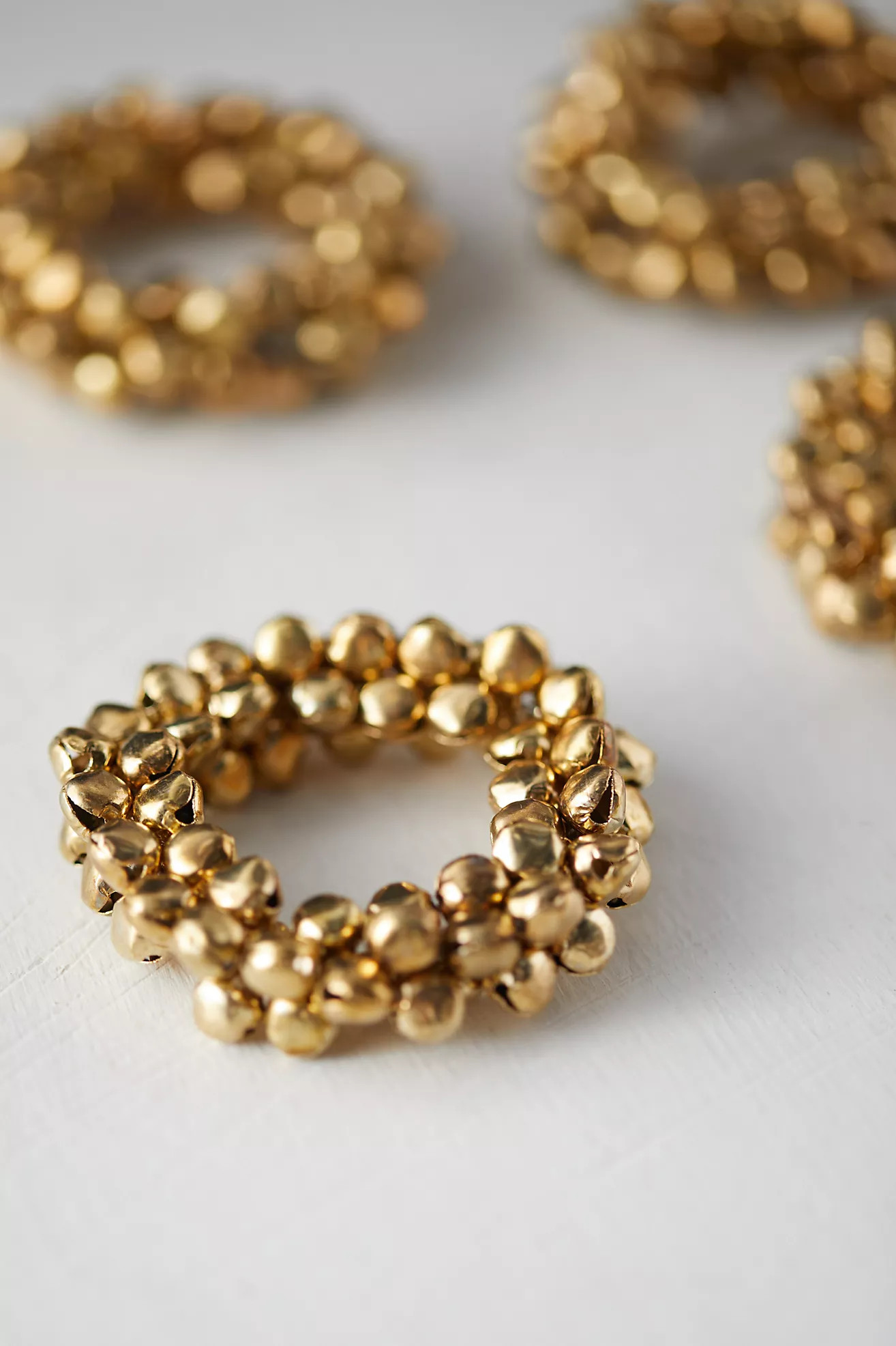 Jingle Bell Napkin Ring Holders, Set of 4 | Anthropologie (US)