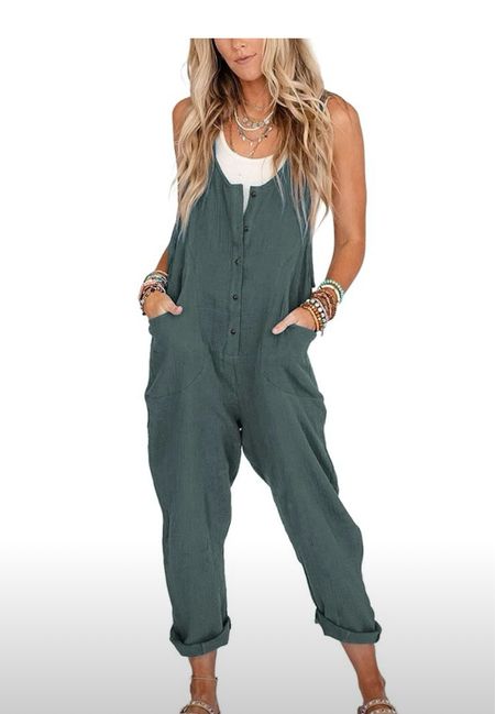 Yeokou Womens Overalls Linen Cotton Jumpsuits Loose Casual Jumpers with Pockets 😍

#LTKfindsunder50 #LTKstyletip #LTKsalealert