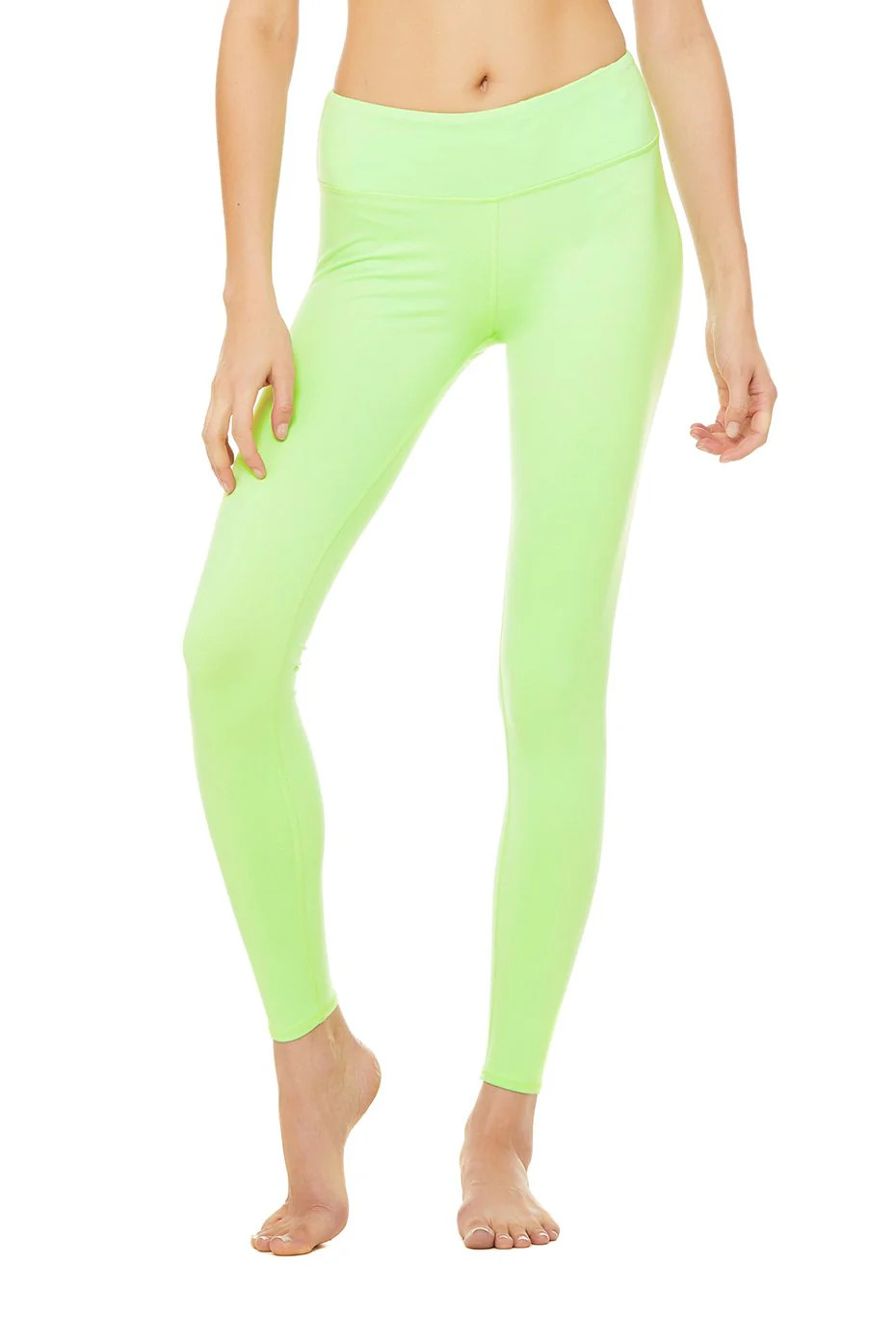 Airbrush Legging - Solid in Neon Lime, Size: Large | Alo YogaÂ® | Alo Yoga (US)