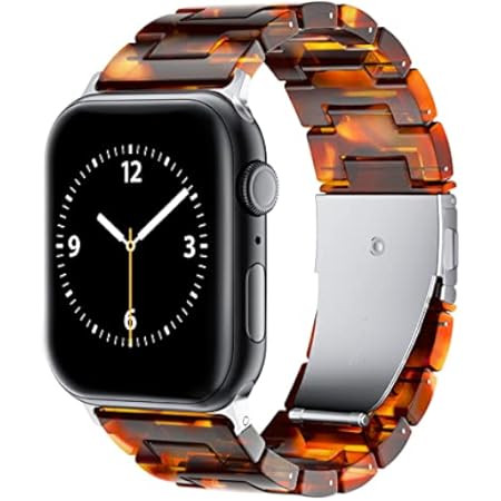 Light Apple Watch Band - Fashion Resin iWatch Band for Series 7 Starlight Compatible with Apple Watc | Amazon (US)