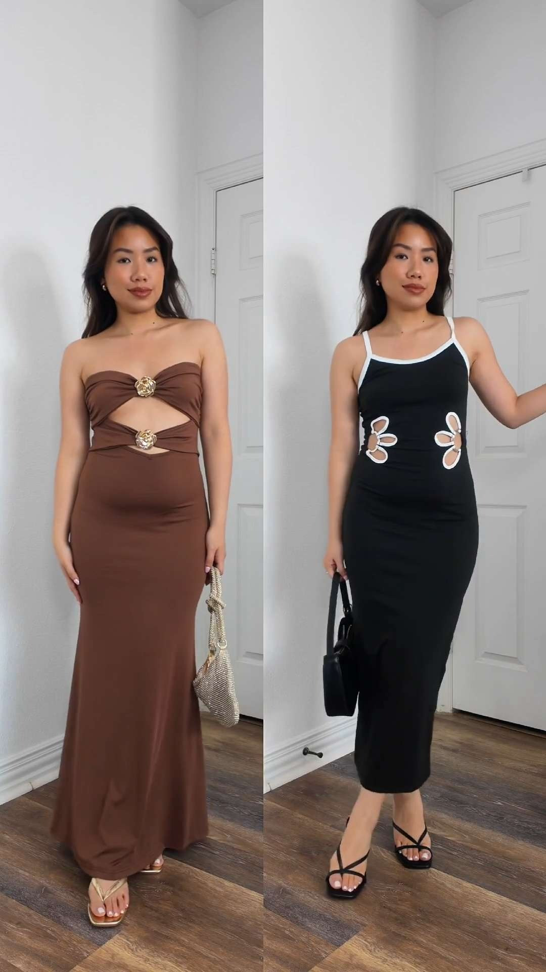 2 cutout dresses for summer! wearing size S in both but I recommend size down in the brown one!!

amazon dress midi dress maxi dress summer dress  

 #LTKPetite #LTKFindsUnder50 #LTKStyleTip
