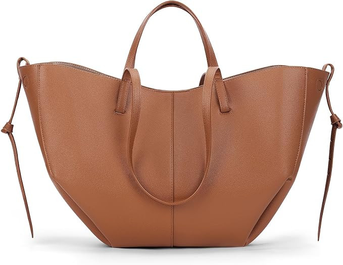 ACUYE Leather Tote Bag for Women Crescent Shoulder Purse Ladies Handbag Y2K Hobo Bag Work Tote wi... | Amazon (UK)