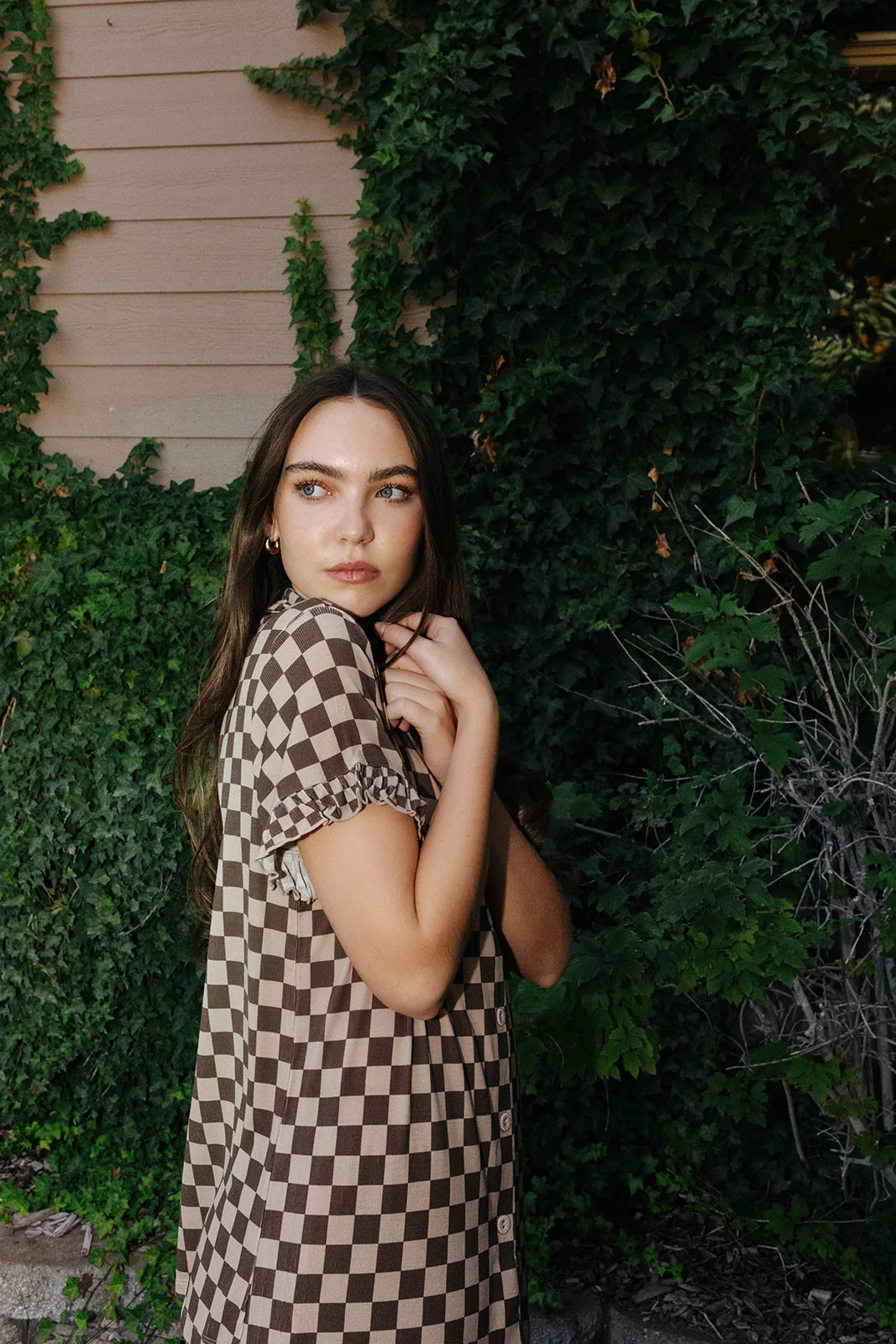 Adult Brown Check Pajama Set | Staykation