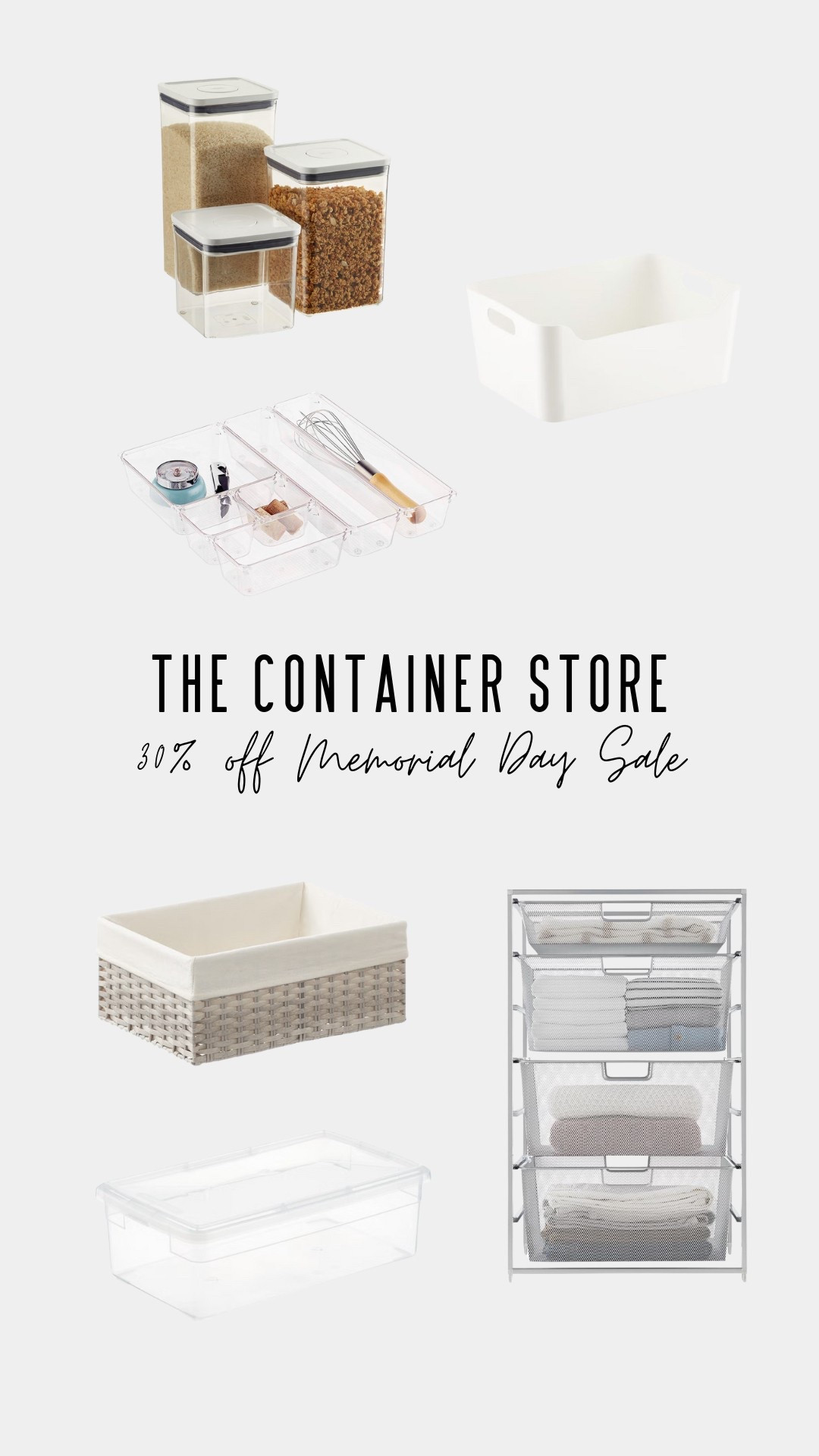 30% off Memorial Day sale with The Container Store organizing products. Here’s some of our favorites worth investing in  