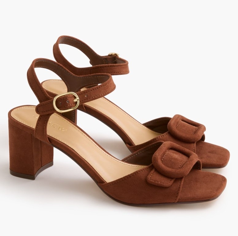 Brown suede block heel sandals 

#LTKSaleAlert #LTKSeasonal