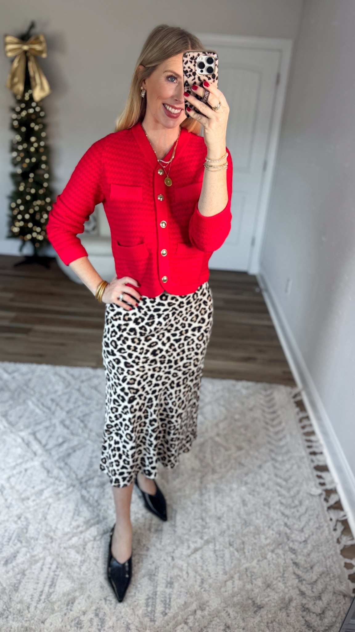 Weekend Walmart Wins SALE try-on
Textured cardigan- small
Leopard slip midi skirt- small 

#LTKSaleAlert #LTKFindsUnder50 #LTKWorkwear