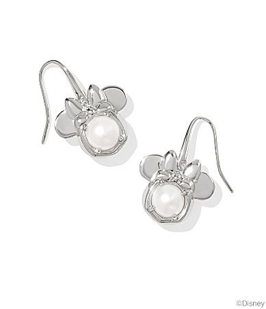 Kendra Scott Disney Kendra Scott Silver Minnie Mouse Pearl Drop Earrings - White Pearl | Dillard's