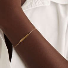 Engravable Bar Bracelet - £170 | Mejuri (Global)