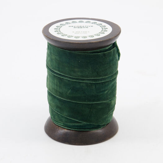 Green Velvet Ribbon Gift Wrap | TK Maxx