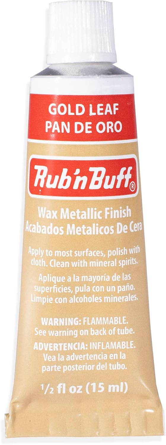 AMACO Rub n Buff Wax Metallic Finish - Rub n Buff Gold Leaf 15ml Tube - Versatile Gilding Wax for Finishing Furniture Antiquing and Restoration - Rub and Buff Colors Single Tube | Amazon (US)