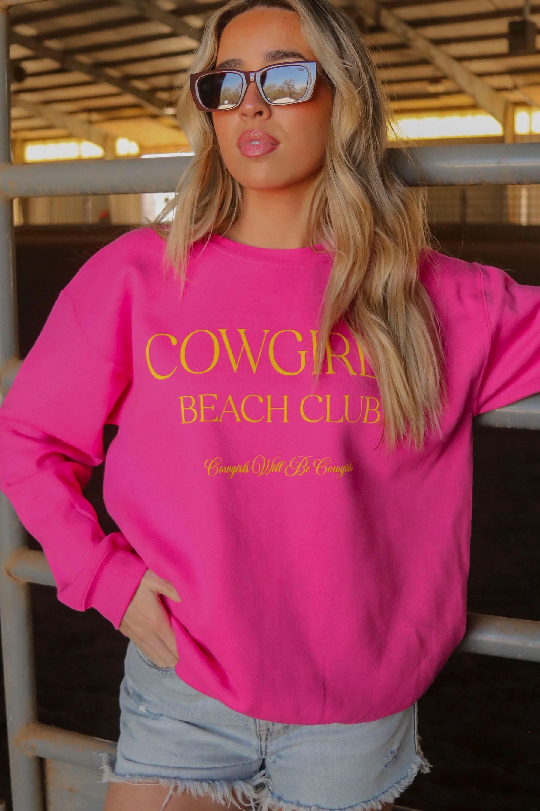 charlie southern: cowgirls beach club sweatshirt | RIFFRAFF