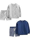 Simple Joys by Carter's baby-boys French Terry Long-Sleeve Shirts and Shorts Playwear Set | Amazon (US)